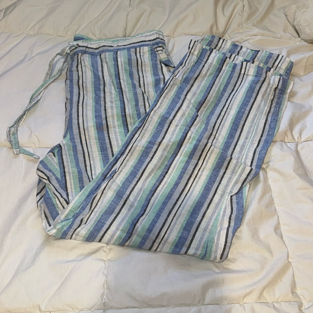 Flowy Stripped Pants for summer! Size Women’s Large!